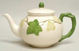Franciscan Ivy Ii (England) Teapot & Lid, Fine China Dinnerware   England, Ivy,