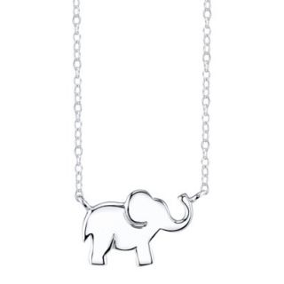 Sterling Silver Chain with Elephant Pendant   Silver