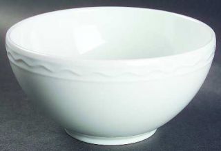 Crate & Barrel China Palazzo Soup/Cereal Bowl, Fine China Dinnerware   White, Em