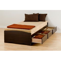 Espresso Twin Xl Mates Platform Storage Bed With 3 Drawers