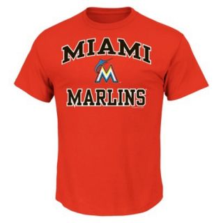 MLB Mens Miami Marlins T Shirt   Orange (S)
