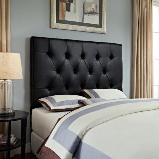 Faux Leather Tufted Headboard   Dark Brown   DS 8624 270, King/California King