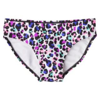 Xhilaration Girls Leopard Print Hipster Bikini Bottom   White S