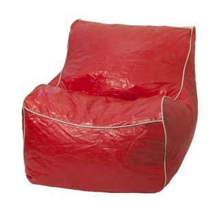 Red Vinyl Sectional Bean Bag