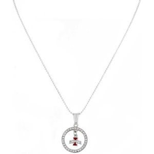Iowa State Cyclones Circle Crystal Necklace