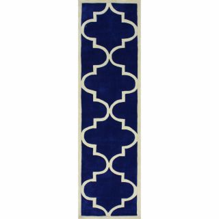 Nuloom Handmade Luna Moroccan Trellis Blue Rug (28 X 10 Runner) (WhiteStyle ContemporaryPattern AbstractTip We recommend the use of a non skid pad to keep the rug in place on smooth surfaces.All rug sizes are approximate. Due to the difference of monit