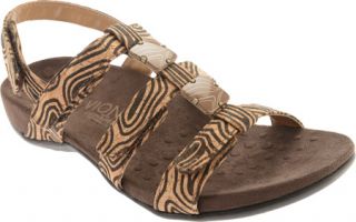 Womens Vionic with Orthaheel Technology Amber   Brown Cork Sandals