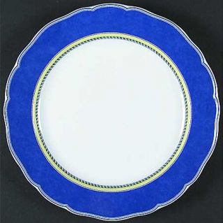 Wedgwood Classico Dinner Plate, Fine China Dinnerware   Tuscany,Blue&Yellow Band