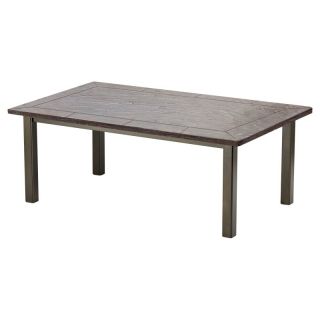 Telescope Casual Terra Stone 84 x 42 in. Rectangle Patio Dining Table with
