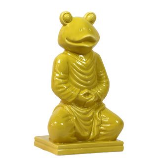 Urban Trends Collection 15 inch Yellow Ceramic Frog (CeramicDimensions 8.46 inches wide x 6.5 inches deep x 15.16 inches highModel UTC66501UPC 877101665014For Decorative Purposes Only)