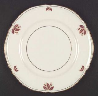 Castleton (USA) Jubilee Dinner Plate, Fine China Dinnerware   Pearl Edge,Red Lea