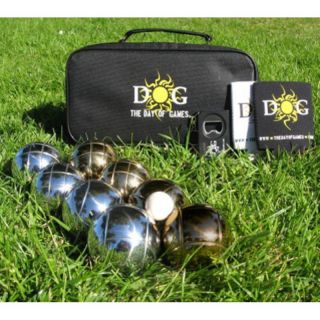 The Day of Games 73mm Gold and Silver Bocce Ball Set   Petanque   TGGSPTB00028