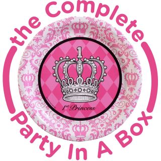 Elegant Princess Damask 1st Birthday Party Packs
