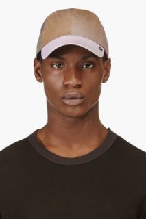 Y_3 Lavender And Khaki Ombre Paneled Hat