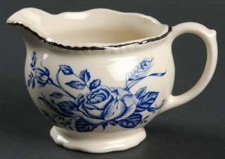 Enoch Wood & Sons Colonial Rose Blue Creamer, Fine China Dinnerware   Blue Flowe