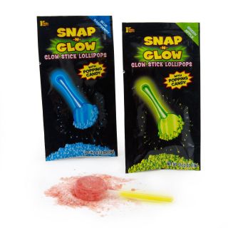 Snap N Glow Lollipops with Popping Candy Assorted