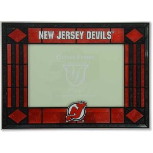 New Jersey Devils Art Glass Picture Frame