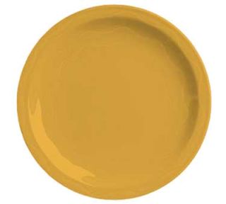 Syracuse China Plate w/ Cantina Carved Pattern & Shape, Flint Body, 9 in, Saffron