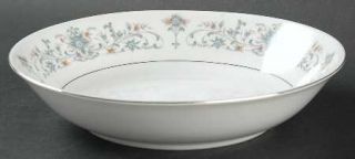 China Pearl Moon Light Coupe Soup Bowl, Fine China Dinnerware   Pink, Blue & Rus