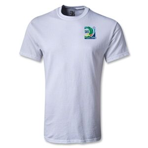 Euro 2012   FIFA Confederations Cup 2013 Small Emblem T Shirt (White)