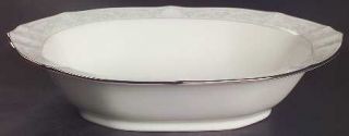 Noritake Imperial Lace 10 Oval Vegetable Bowl, Fine China Dinnerware   Ivory Ch