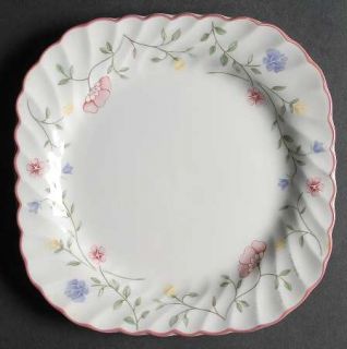 Johnson Brothers Summer Chintz (Made In England/Earthenw) Square Salad Plate, Fi