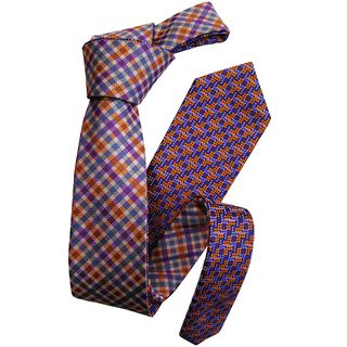 Dmitry Mens Purple Patterned Double sided Italian Silk Tie (PurpleApproximate length 59 inchesApproximate width 2.75 inchesCountry of Origin ItalyMaterials 100 percent silkCare instructions Dry cleanModel DMITRY 440 )