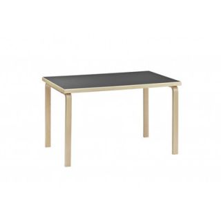 Artek 81B Table 155 Finish Black Linoleum, Size 28.3H x 47.2W x 29.5D