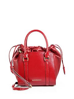 Burberry Dinton Small London Leather Tote   Deep Red