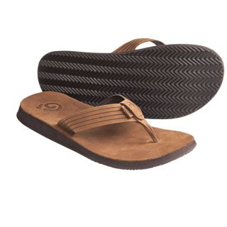 Teva Redondo Flip Flop Sandals   Leather (For Men)   BROWN (8 )