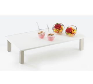 Cal Mil Riser   12x24x2 1/2, Stainless Steel, Corian White