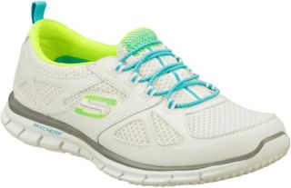 Womens Skechers Glider Lynx   White/Blue Casual Shoes