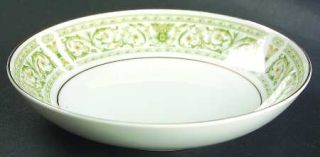 Daniele Felicity Fruit/Dessert (Sauce) Bowl, Fine China Dinnerware   Green & Yel