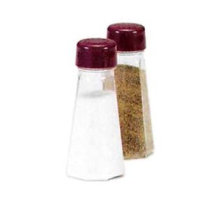 Vollrath 3 oz Salt/Pepper Shaker   Red Cap, Poly, Clear