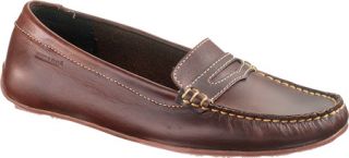 Womens Sebago Lucerne 2   Brown Oiled Waxy Leather Penny Loafers