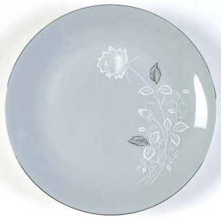 Seyei Trousseau Salad Plate, Fine China Dinnerware   White Rose,White/Platinum L