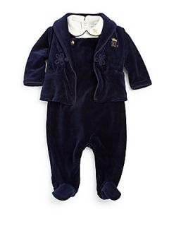 Ralph Lauren Infants Three Piece Bodysuit, Jacket & Coveralls Set   Frnch Navy