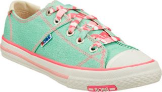 Girls Skechers BOBS Utopia   Green/Pink Casual Shoes