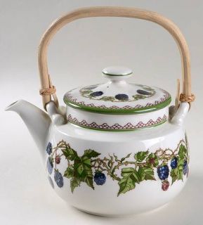 Goebel Brombeere Teapot & Lid with Removable Top Handle, Fine China Dinnerware  