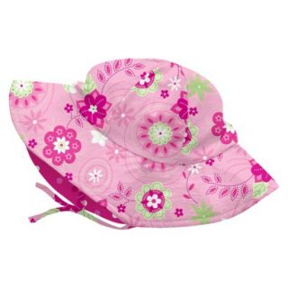 I Play Infant Toddler Girls Floral Floppy Hat   Pink TODDLER
