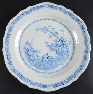 Masons Quail Blue 12 Chop Plate/Round Platter, Fine China Dinnerware   Blue Bi