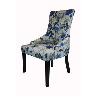 Hlw Kantoi Luxury Dining Chair Blue Floral (set Of 2)