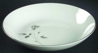 Society (Japan) Shadow Rose Coupe Soup Bowl, Fine China Dinnerware   Gray Rose O