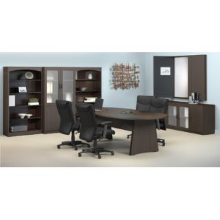 Mayline Brighton Standard Desk Office Suite BT31LCR / BT31LDC Finish Mocha