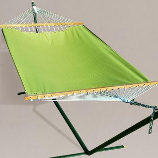 Green Stripe 2 Person 11  Fabric Hammock   World Market