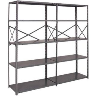 Quantum Heavy Duty 18 Gauge Industrial Steel Shelving   5 Shelves, 48 Inch W x