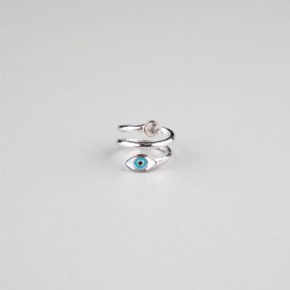 Evil Eye Swirl Ring Silver In Sizes One Size, 7, 8 For Women 23963414