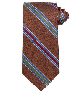 Signature Gold Tapestry with Multi Stripes Tie JoS. A. Bank