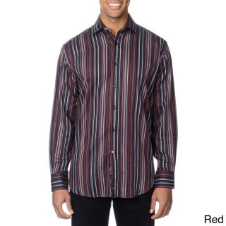 Thomas Dean Mens Multicolor Striped Button down Shirt