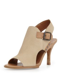 Cameron Leather Glove Slingback, Oyster